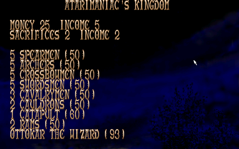 Conquest of Elysium [Falcon030] atari screenshot